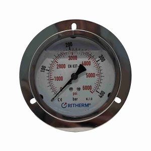 Манометр осевой RITHERM (0-250 Bar) G1/2″ с фланцем
